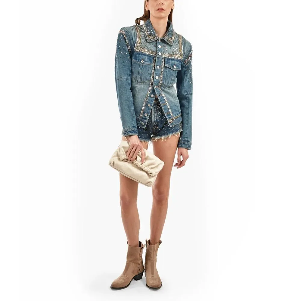 ZADIG & VOLTAIRE Women’s Rockyssime Bag in Ivory Cream Leather - Picture 4 of 16